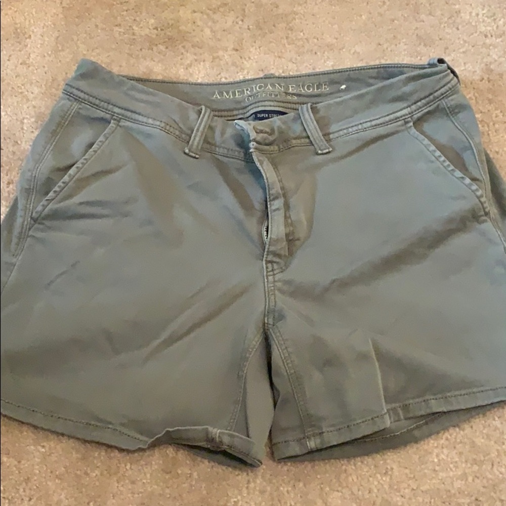 AEO Army Green Mid Thigh Super Stretch